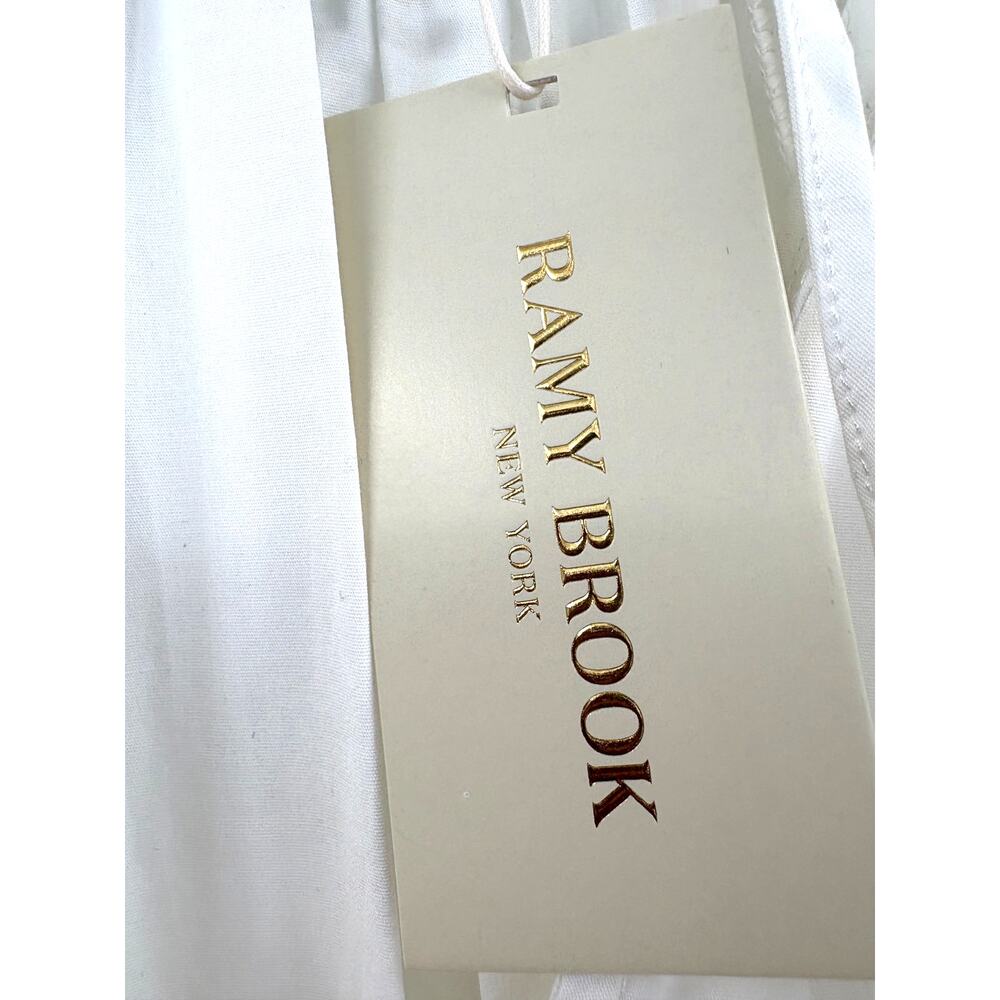 Ramy Brook NEW Dress Raina Cotton-Blend Poplin Mini Cream Size M $395 - Picture 3 of 9